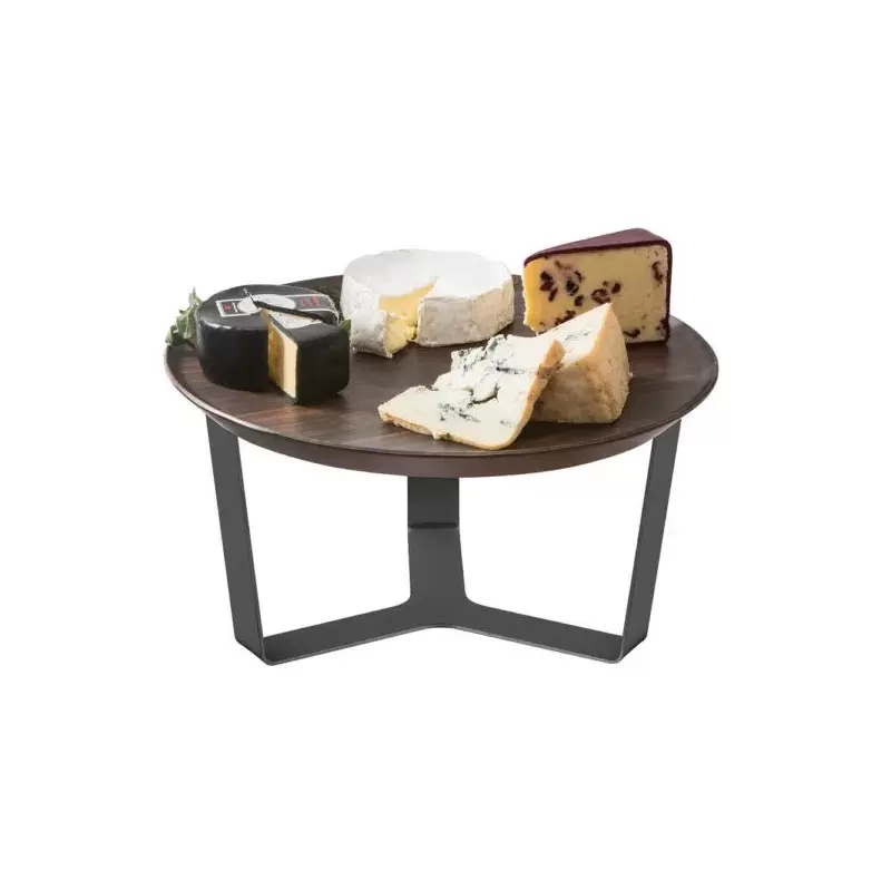 Rosseto SM290 Rosseto Forme’ Melamine Round Walnut Tray with Three ...