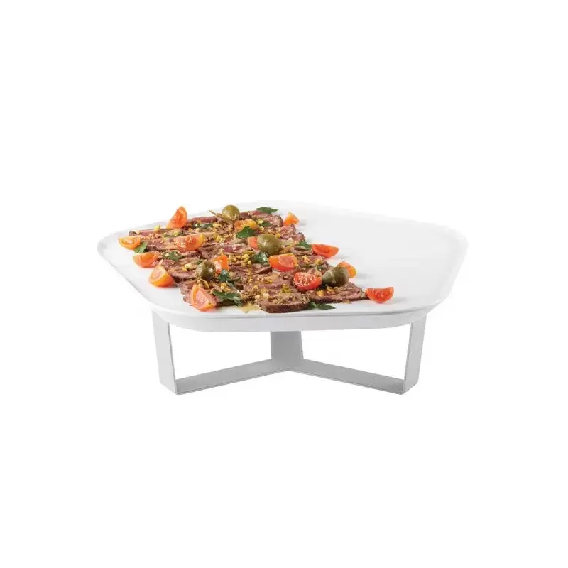 Rosseto SM269 Rosseto Forme’ Melamine Polygon White Tray with Three...