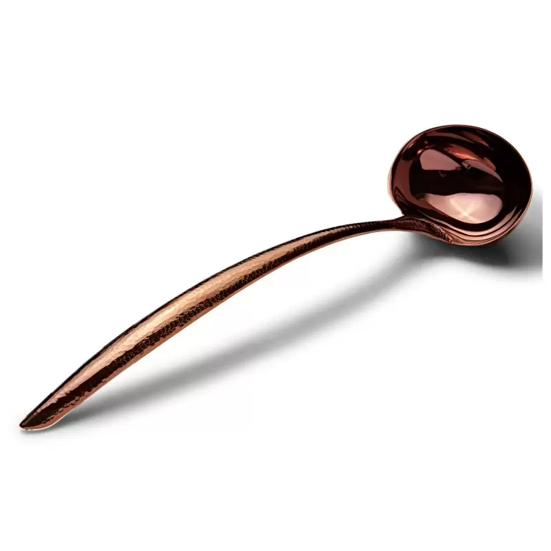 Bon Chef EZ Use Banquet Stainless Steel Serving Ladle 6 oz. - 15" Rose Gold Hammered Finish Bon Chef EZ Use Banquet Stainless Steel Serving Ladle 6 oz. - 15" Rose Gold Hammered Finish