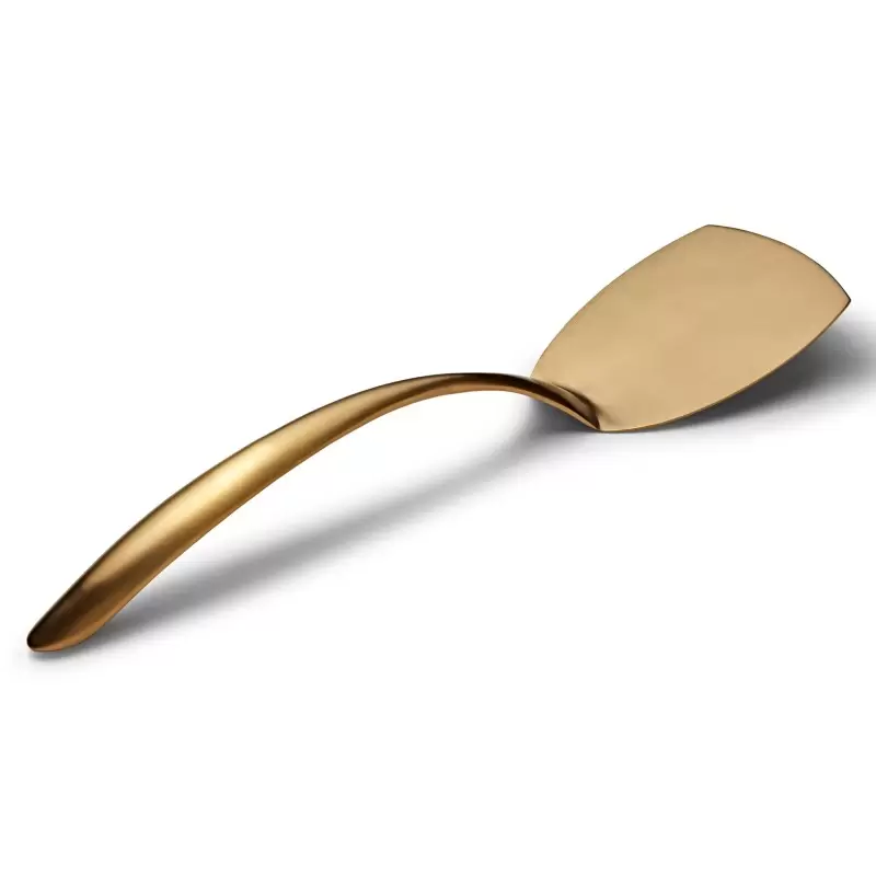 Bon Chef Solid EZ Use Banquet Stainless Steel Serving Turner - 14-3/4" Gold Matte Finish Bon Chef Solid EZ Use Banquet Stainless Steel Serving Turner - 14-3/4" Gold Matte Finish