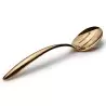 Bon Chef Slotted EZ Use Banquet Stainless Steel Serving Spoon - 13-1/2" Gold Hammered Finish