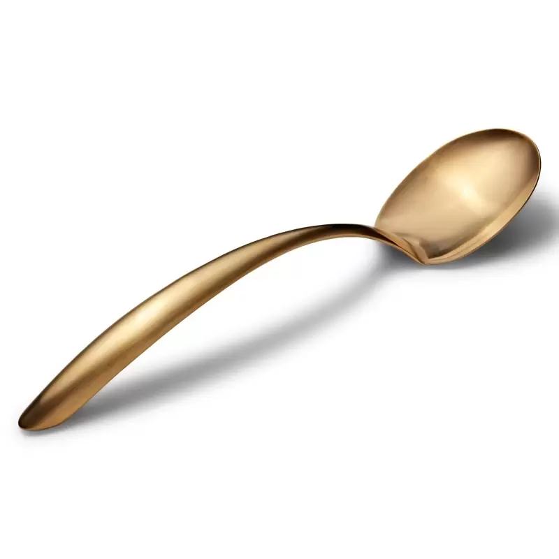Bon Chef EZ Use Banquet Stainless Steel Serving Spoon 2 Oz. - 13-1/2" Gold Matte Finish Bon Chef EZ Use Banquet Stainless Steel Serving Spoon 2 Oz. - 13-1/2" Gold Matte Finish