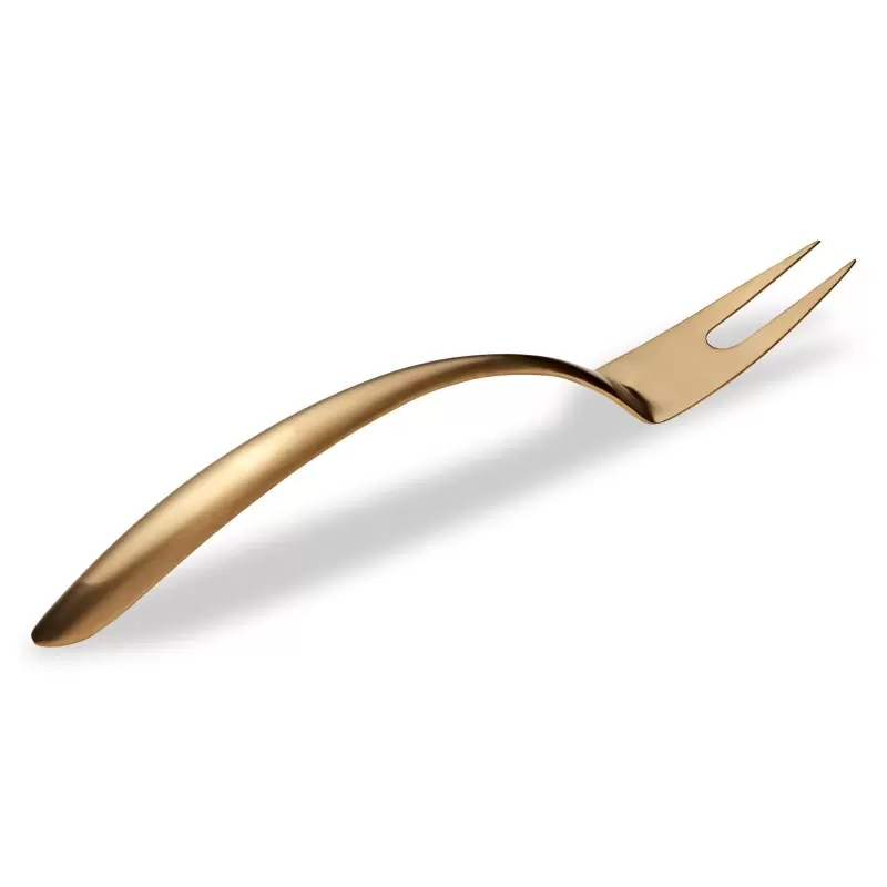 Bon Chef EZ Use Banquet Stainless Steel Serving Fork 14" - Hollow Cool Handle Gold Matte Finish Bon Chef EZ Use Banquet Stainless Steel Serving Fork 14" - Hollow Cool Handle Gold Matte Finish