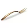 Bon Chef EZ Use Banquet Stainless Steel Serving Fork 14" - Hollow Cool Handle Gold Matte Finish