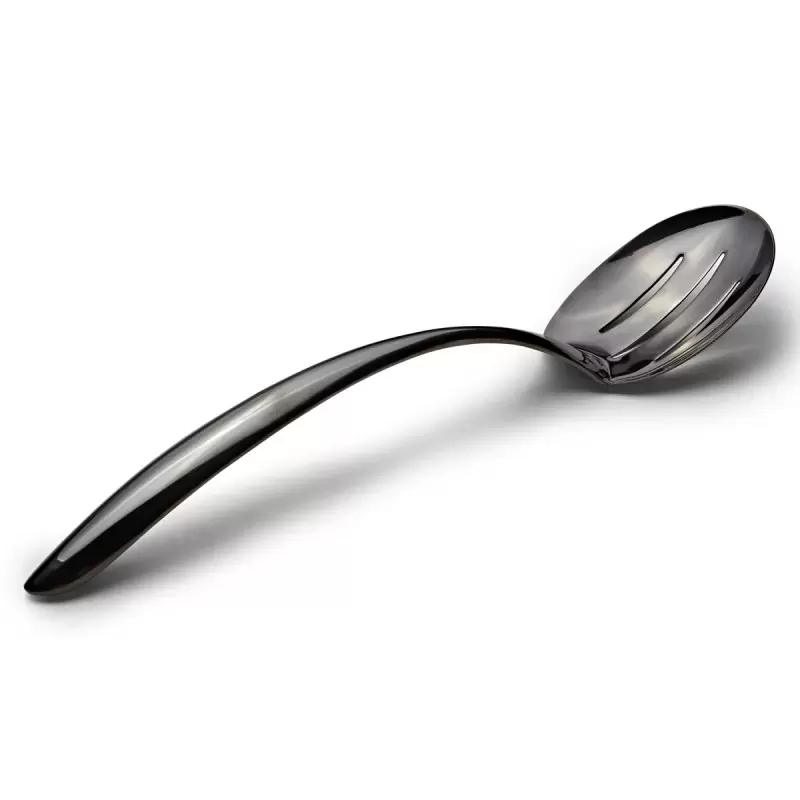 Bon Chef Slotted EZ Use Banquet Stainless Steel Serving Spoon - 13-1/2" Pvd Coated Black Bon Chef Slotted EZ Use Banquet Stainless Steel Serving Spoon - 13-1/2" Pvd Coated Black