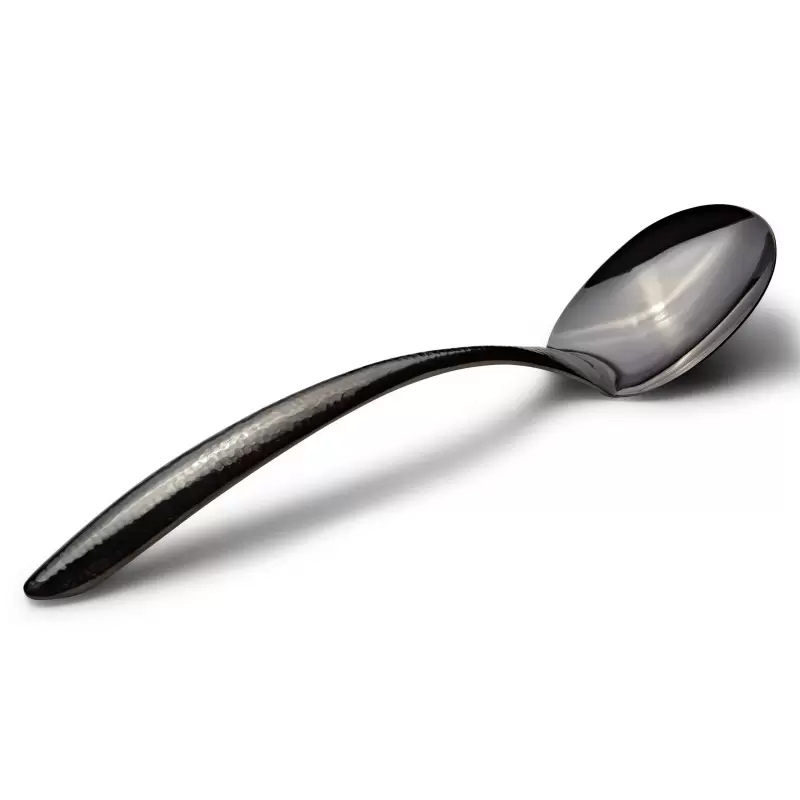 Bon Chef EZ Use Banquet Stainless Steel Serving Spoon 2 Oz. - 13-1/2" Black Hammered Finish Bon Chef EZ Use Banquet Stainless Steel Serving Spoon 2 Oz. - 13-1/2" Black Hammered Finish