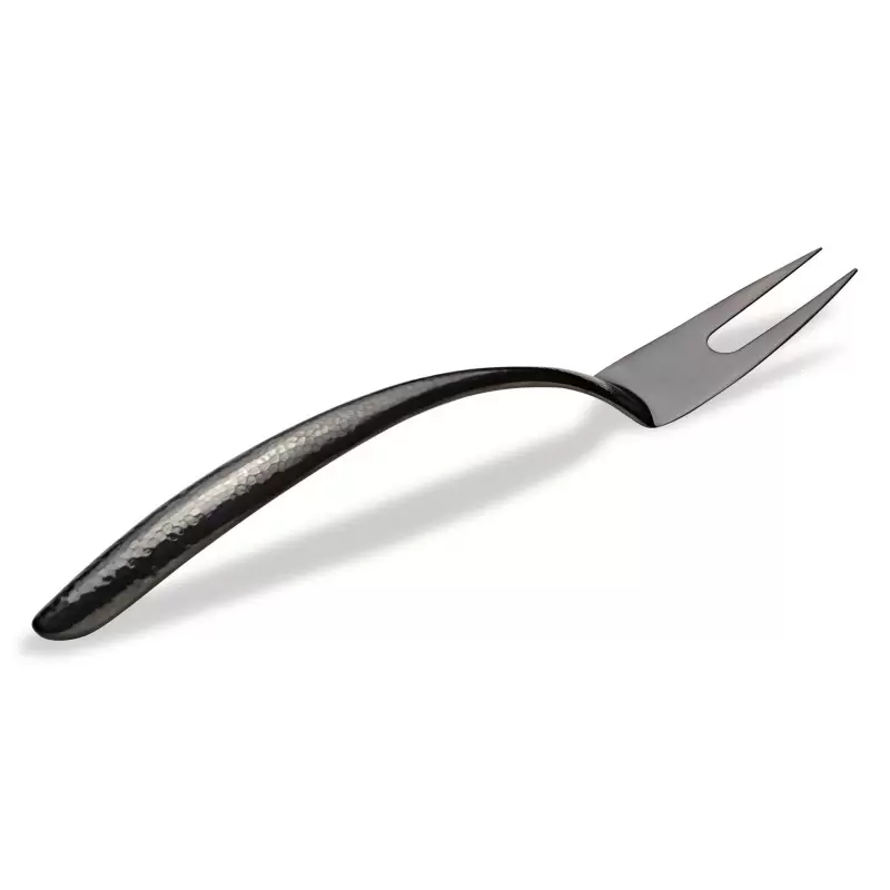 Bon Chef EZ Use Banquet Stainless Steel Serving Fork 14" - Hollow Cool Handle Black Hammered Finish Bon Chef EZ Use Banquet Stainless Steel Serving Fork 14" - Hollow Cool Handle Black Hammered Finish