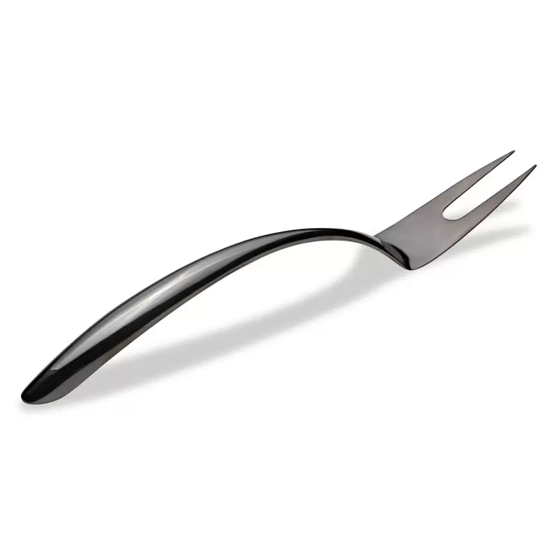 Bon Chef EZ Use Banquet Stainless Steel Serving Fork 14" - Hollow Cool Handle Black Mirror Finish Bon Chef EZ Use Banquet Stainless Steel Serving Fork 14" - Hollow Cool Handle Black Mirror Finish
