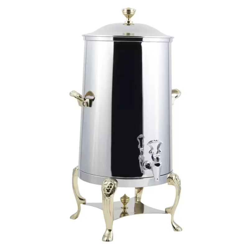 Bon Chef Coffee Urn/Server 2 Gallon - Non-Insulated - Stainless Steel Exterior Construction With Brass Trim Bon Chef Coffee Urn/Server 2 Gallon - Non-Insulated - Stainless Steel Exterior Construction With Brass Trim