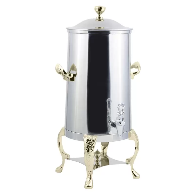 Bon Chef Coffee Urn/Server 1-1/2 Gallon - Insulated - Stainless Steel Exterior Construction With Brass Trim Bon Chef Coffee Urn/Server 1-1/2 Gallon - Insulated - Stainless Steel Exterior Construction With Brass Trim
