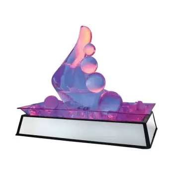 Cal-Mil Large Mirror Ice Carving Cake Pedestal Stand With Led Feature