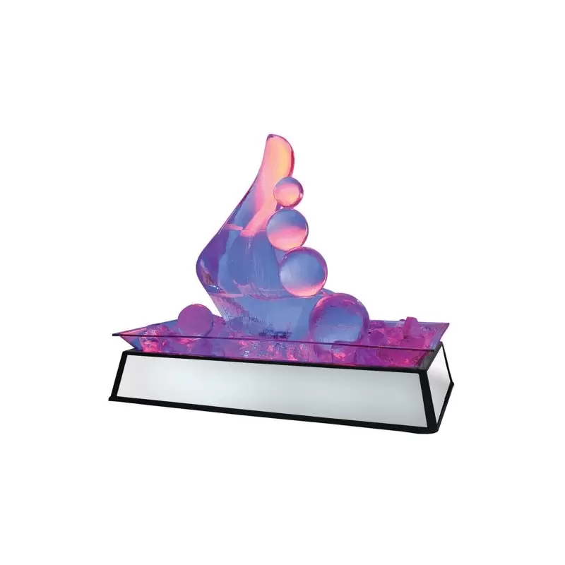 Cal-Mil Large Mirror Ice Carving Cake Pedestal Stand With Led Feature Cal-Mil Large Mirror Ice Carving Cake Pedestal Stand With Led Feature