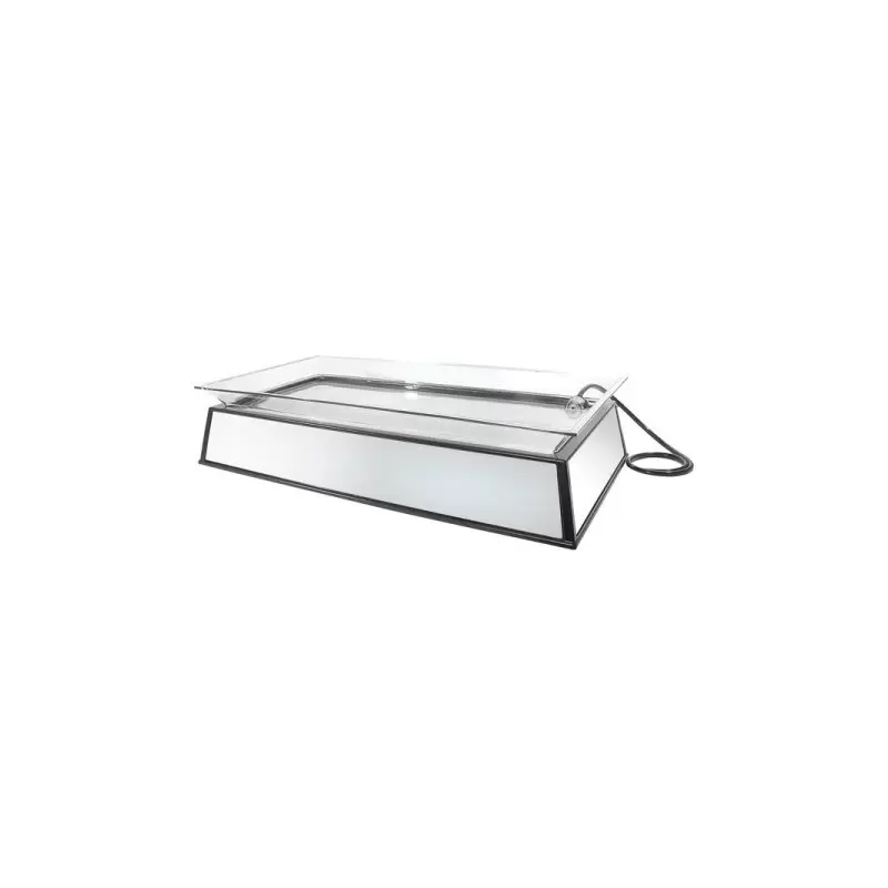 Cal-Mil Large Ice Carving Mirror Cake Pedestal Stand With Drainage Hose And 220V Led Lighting - 24" x 48" x 14" Cal-Mil Large Ice Carving Mirror Cake Pedestal Stand With Drainage Hose And 220V Led Lighting - 24" x 48" x 14"