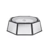 Cal-Mil 24" x 14" Rotating Ice Carving Mirror Cake Pedestal Stand With Drainage Hose And 220V Led Lighting