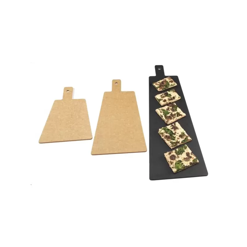 Cal-Mil Black Round Edge Rectangle Flat Bread Serving Board - 16" x 6" x 1/4" Cal-Mil Black Round Edge Rectangle Flat Bread Serving Board - 16" x 6" x 1/4"