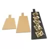 Cal-Mil Black Round Edge Rectangle Flat Bread Serving Board - 16" x 6" x 1/4"