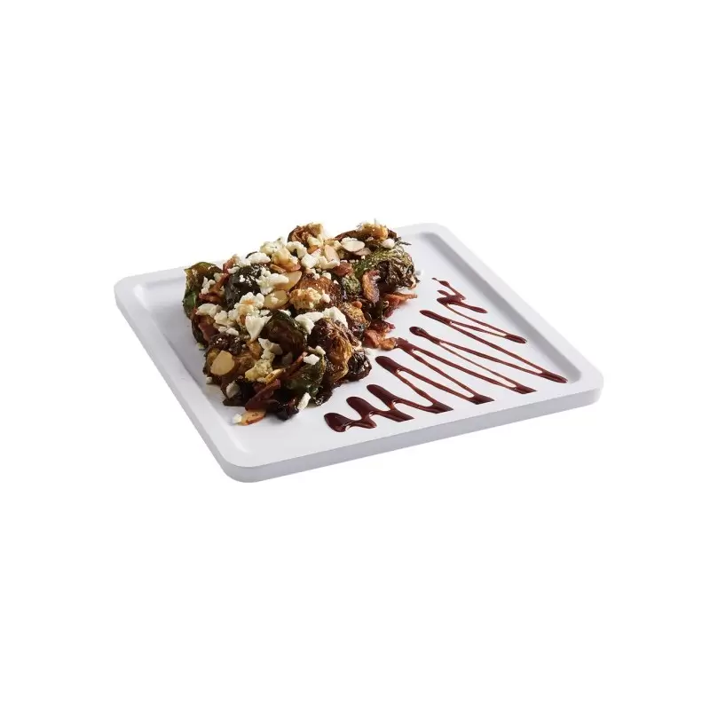 Cal-Mil Finn White Square Modular Melamine Tray 9" x 9" Cal-Mil Finn White Square Modular Melamine Tray 9" x 9"