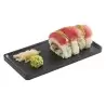 Cal-Mil Finn Black Rectangular Modular Melamine Tray 4" x 8"