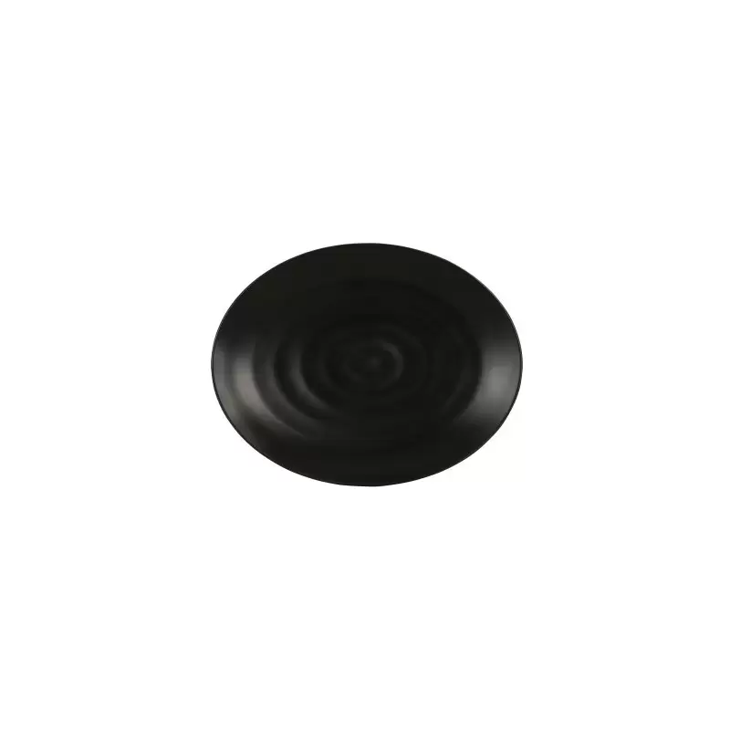 Cal-Mil Hand Thrown 8 x 11 Melamine Platter - Black Cal-Mil Hand Thrown 8 x 11 Melamine Platter - Black