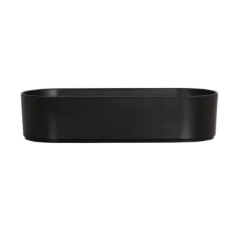Cal-Mil Hudson 12 Qt. Black Oval Melamine Bowl