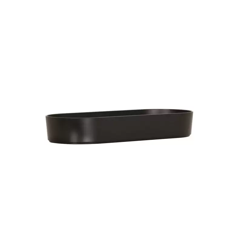 Cal-Mil Hudson 5 Qt. Black Oval Melamine Bowl Cal-Mil Hudson 5 Qt. Black Oval Melamine Bowl