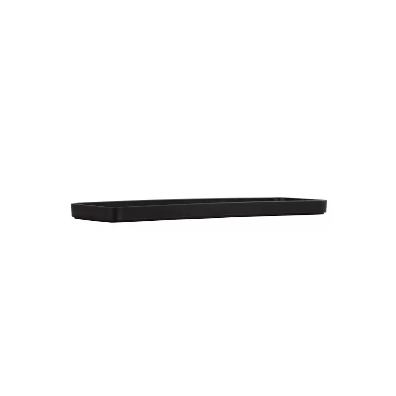 Cal-Mil Hudson 18" x 6" Black Rectangular Melamine Platter Cal-Mil Hudson 18" x 6" Black Rectangular Melamine Platter