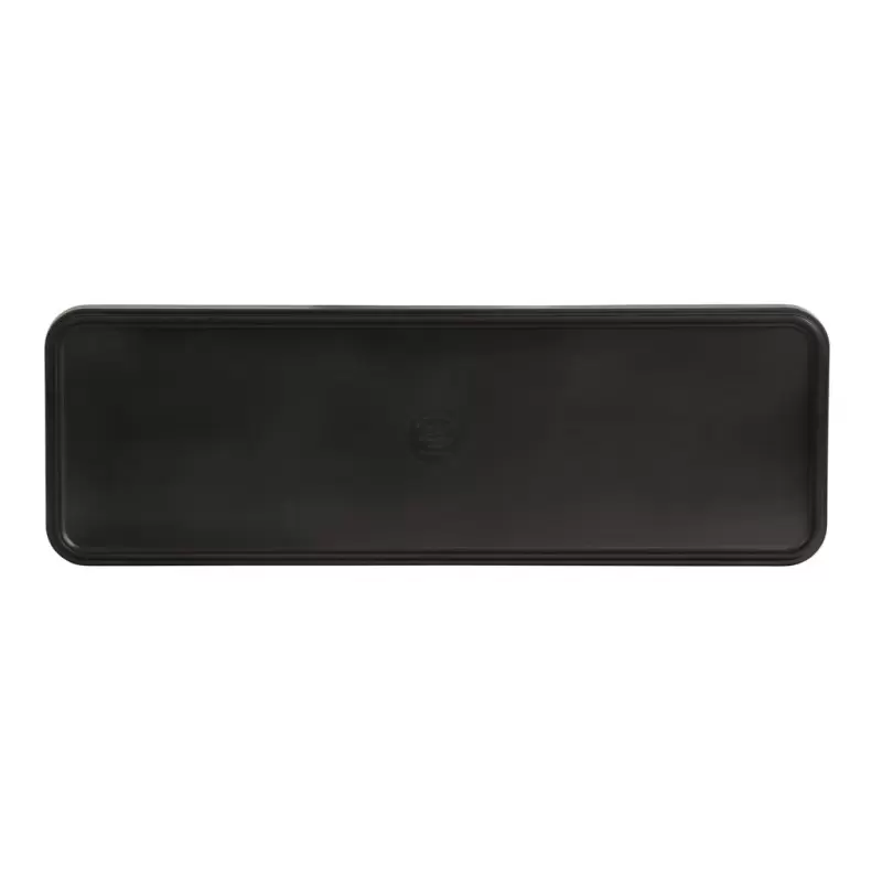 Cal-Mil Hudson 18" x 6" Black Rectangular Melamine Platter Cal-Mil Hudson 18" x 6" Black Rectangular Melamine Platter