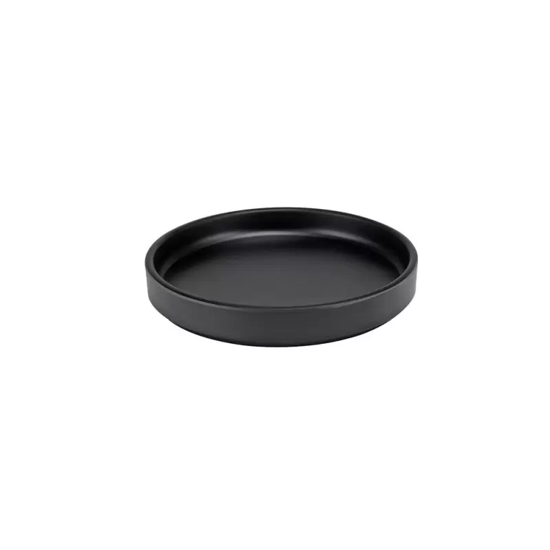 Cal-Mil Hudson - Black 6" Low Rim Melamine Plate Cal-Mil Hudson - Black 6" Low Rim Melamine Plate