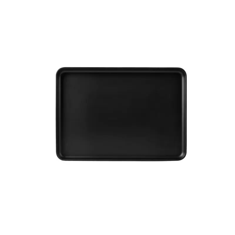 Cal-Mil Hudson 13" x 9 1/2" Black Rectangular Melamine Platter Cal-Mil Hudson 13" x 9 1/2" Black Rectangular Melamine Platter
