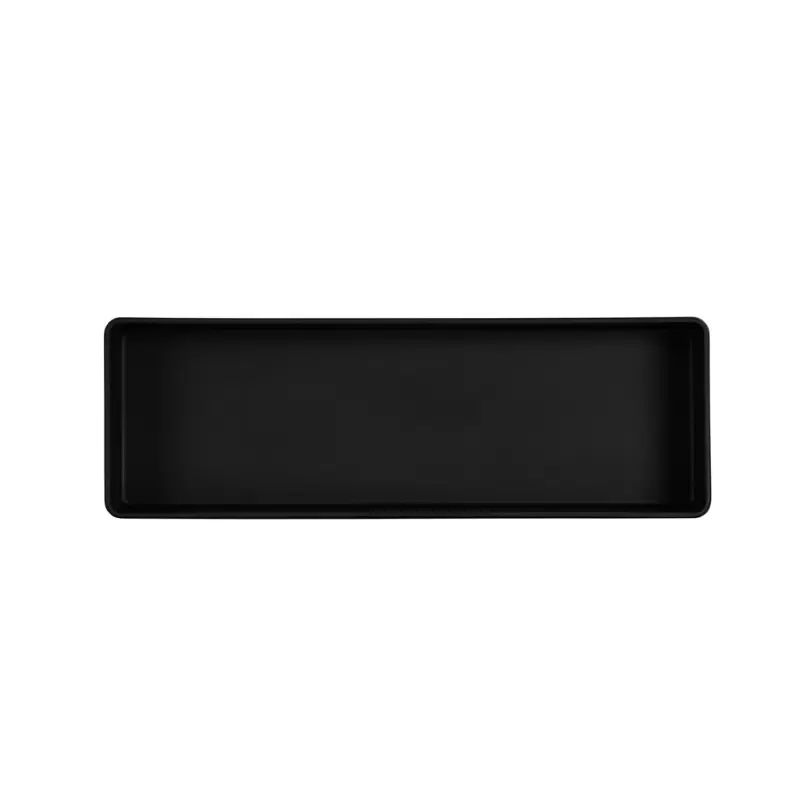 Cal-Mil Hudson 18 x 6 Rectangle Melamine Bowl - Black Cal-Mil Hudson 18 x 6 Rectangle Melamine Bowl - Black