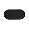 Cal-Mil Hudson 13 x 6 Oval Melamine Platter - Black
