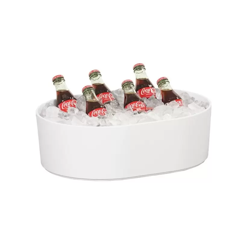 Cal-Mil Hudson 12 Qt. White Oval Melamine Bowl Cal-Mil Hudson 12 Qt. White Oval Melamine Bowl