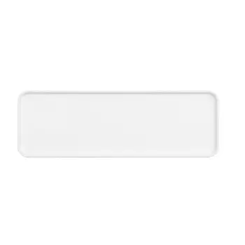 Cal-Mil Hudson 18" x 6" White Rectangular Melamine Platter