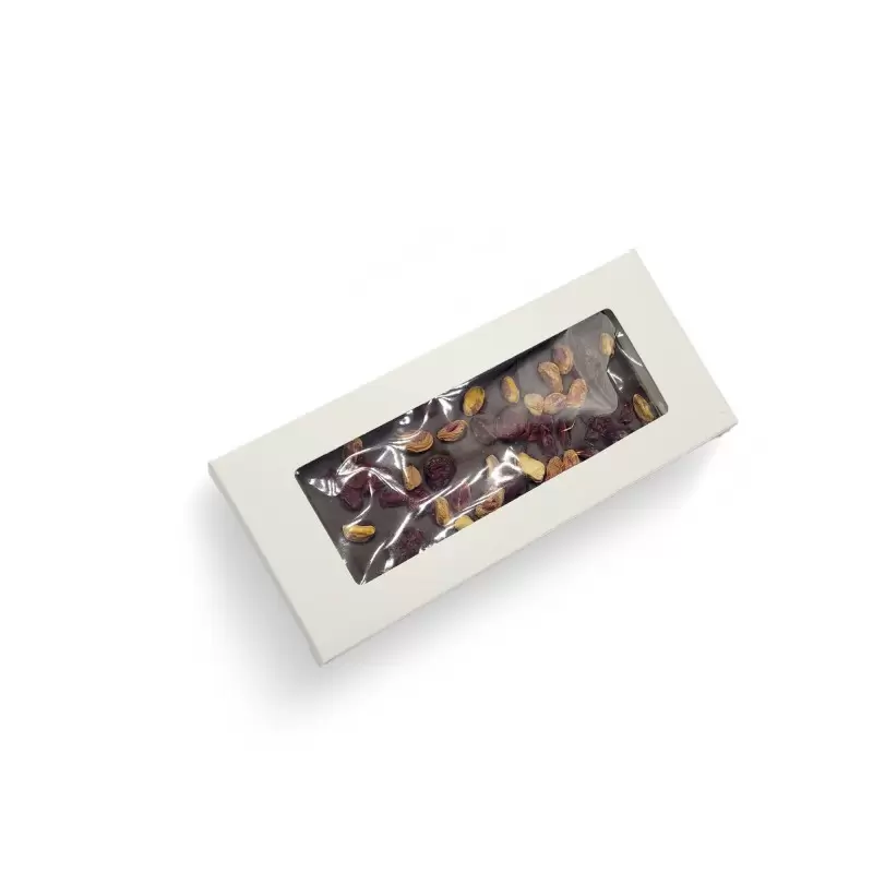 White Classic Chocolate Bar Window Boxes 8.125'' x 3.625'' x 0.625'' - Pack of 50 pcs White Classic Chocolate Bar Window Boxes 8.125'' x 3.625'' x 0.625'' - Pack of 50 pcs
