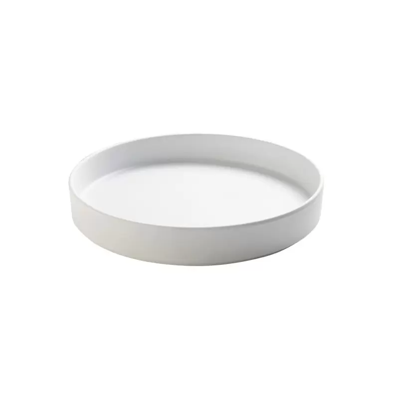 Cal-Mil Hudson - White 10" Raised Rim Melamine Plate Cal-Mil Hudson - White 10" Raised Rim Melamine Plate