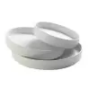 Cal-Mil Hudson - White 12" Raised Rim Melamine Plate