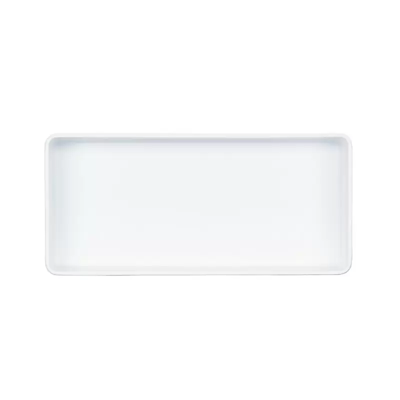 Cal-Mil Hudson 13 x 6 Rectangle Melamine Bowl - White Cal-Mil Hudson 13 x 6 Rectangle Melamine Bowl - White