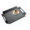 Cal-Mil Classic 22 1/2" x 17" Black Room Service Tray With Raised Edges