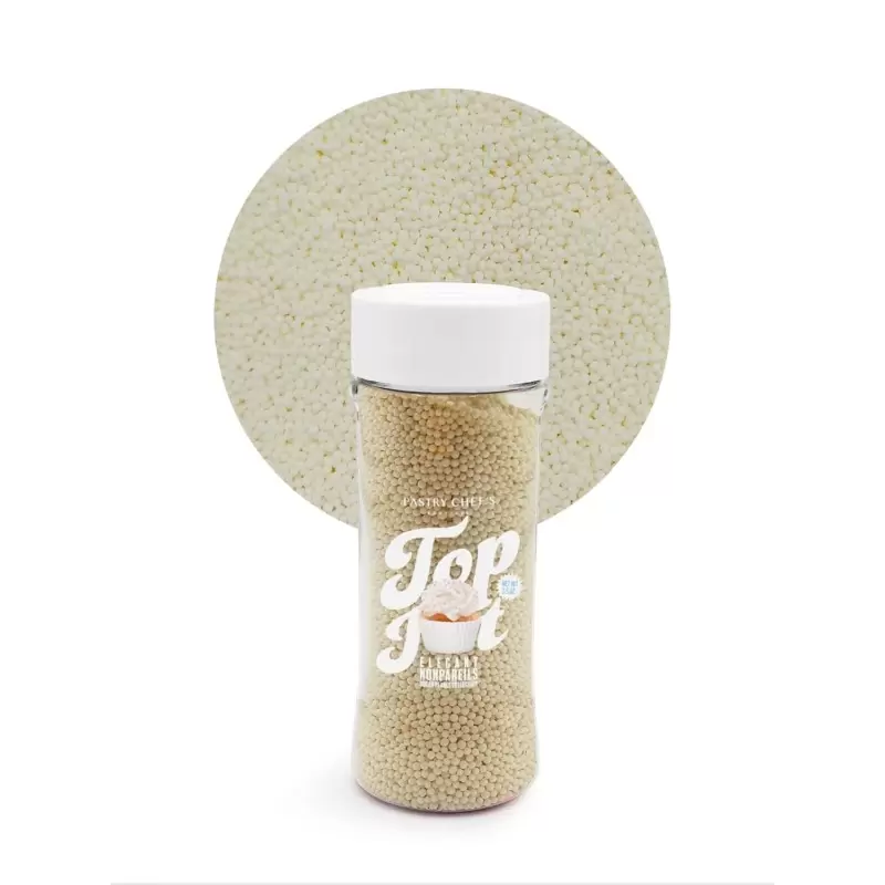 Elegant Nonpareils Sugar Pearl Sprinkles Topping Decoration 3.5oz - Meringue White - Pastry Chef's Boutique