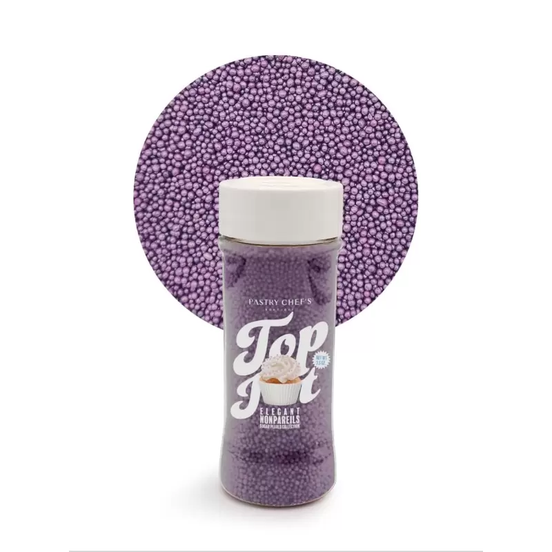 Elegant Nonpareils Sugar Pearl Sprinkles Topping Decoration 3.5oz - Soft Lilac - Pastry Chef's Boutique