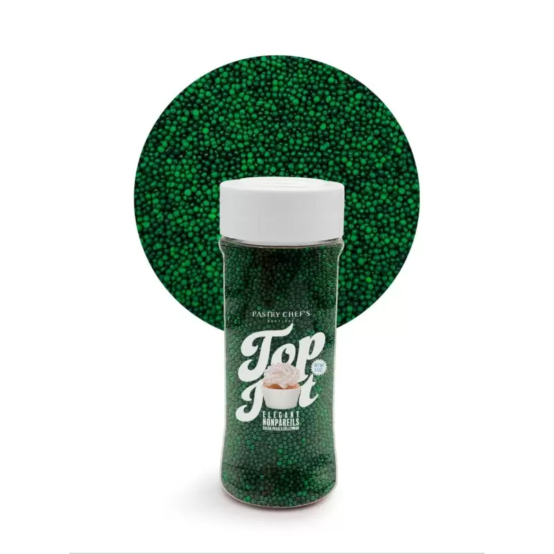 Elegant Nonpareils Sugar Pearl Sprinkles Topping Decoration 3.5oz - Verdant Green Elegant Nonpareils Sugar Pearl Sprinkles Topping Decoration 3.5oz - Verdant Green