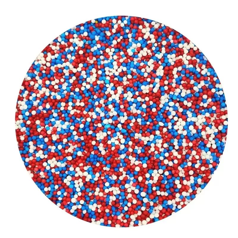 Celebration Mix Nonpareils Sugar Pearl Sprinkles Topping Decoration 3.5oz - Patriotic Pride - Pastry Chef's Boutique