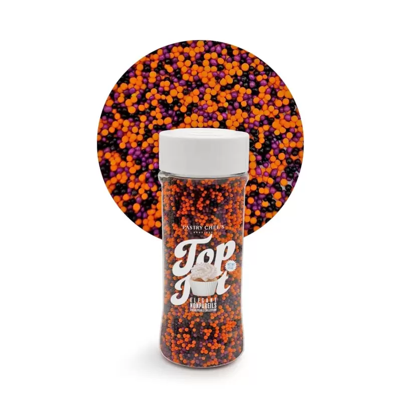 Celebration Mix Nonpareils Sugar Pearl Sprinkles Topping Decoration 3.5oz - Spooky Halloween - Pastry Chef's Boutique
