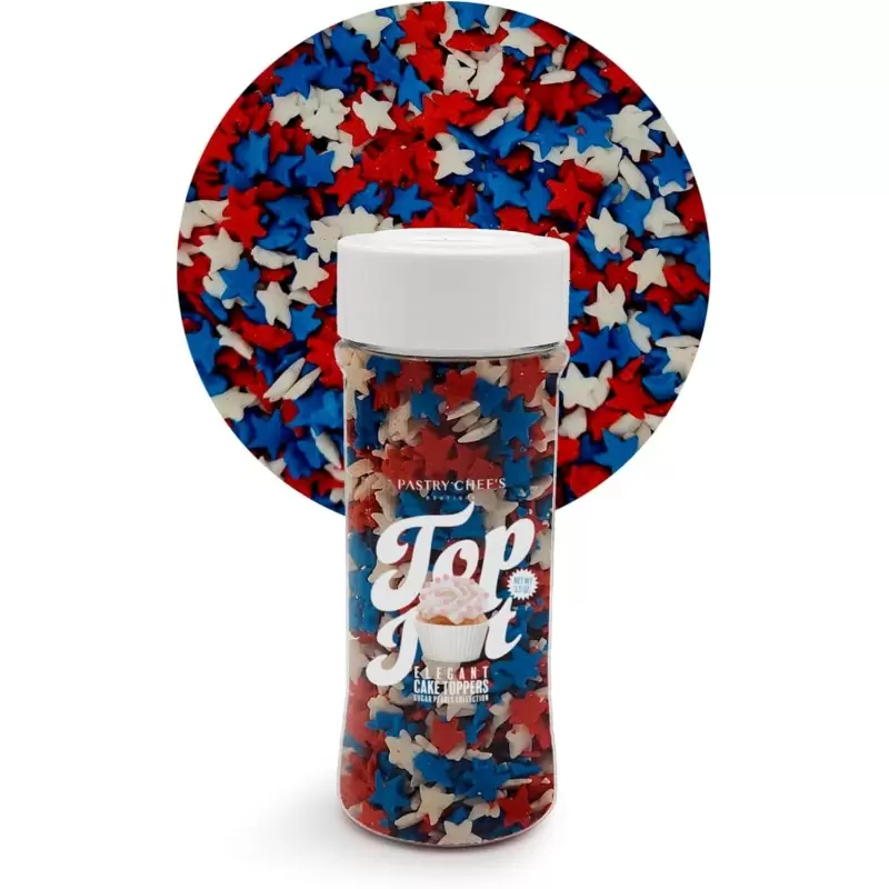 Elegant Star Shaped Sprinkles Topping Decoration 3.5oz - Star Parade Elegant Star Shaped Sprinkles Topping Decoration 3.5oz - Star Parade