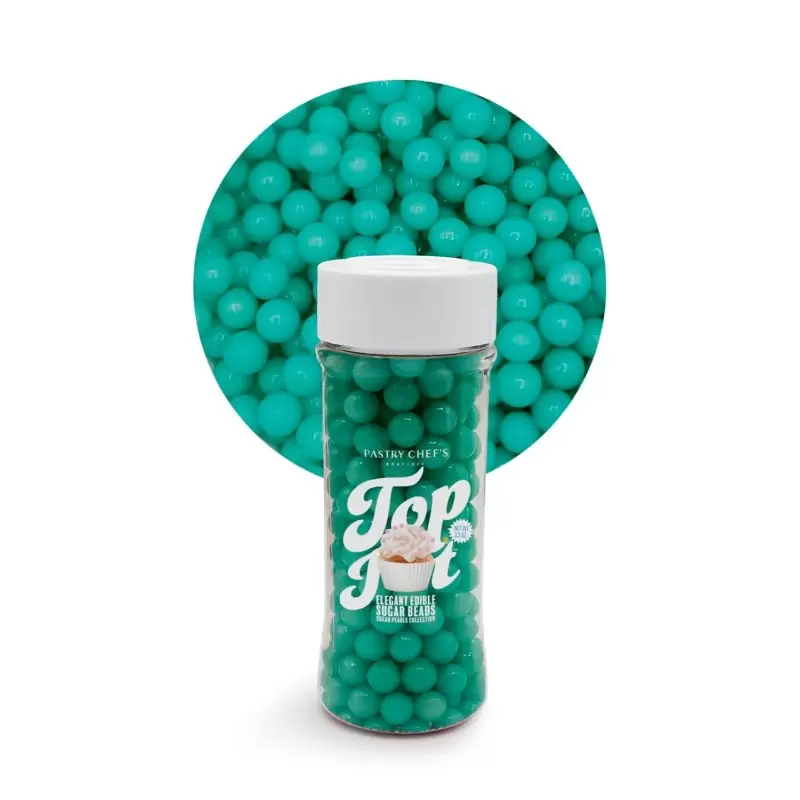 Elegant Edible Sugar Beads Topping Decoration 3.5oz - Celest Blue Elegant Edible Sugar Beads Topping Decoration 3.5oz - Celest Blue