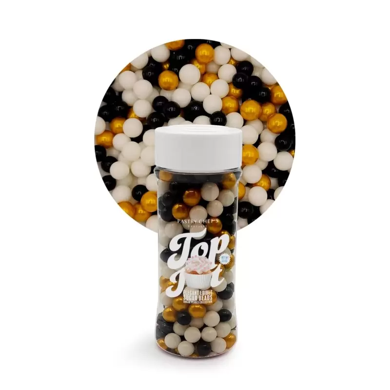Elegant Edible Sugar Beads Topping Decoration 3.5oz - Gold Night Elegant Edible Sugar Beads Topping Decoration 3.5oz - Gold Night