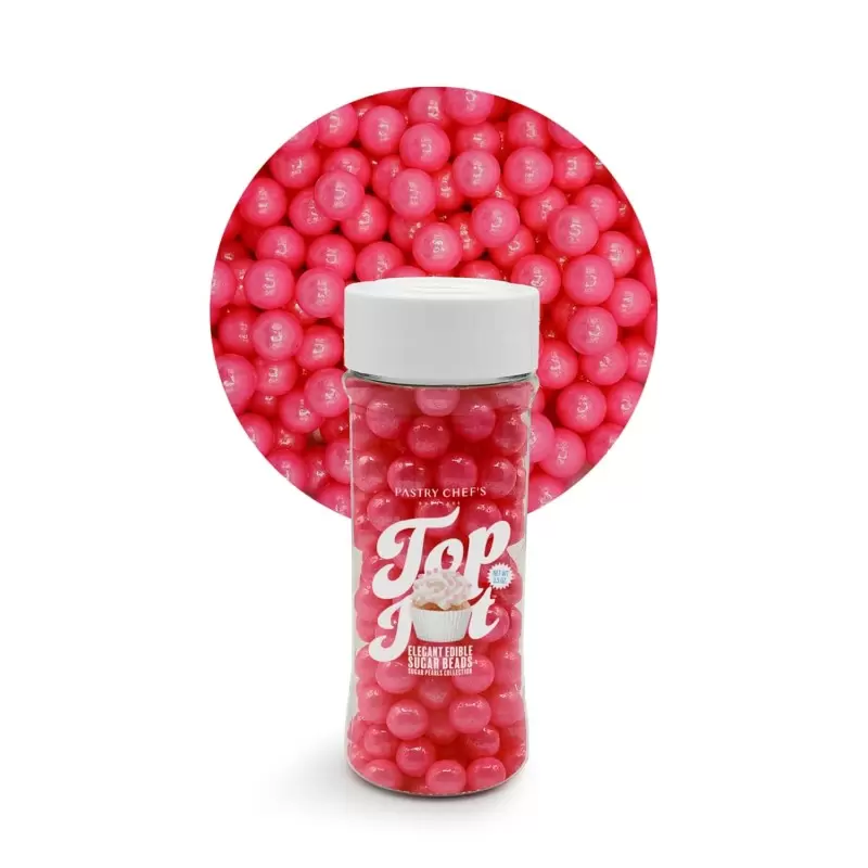 Elegant Edible Sugar Beads Topping Decoration 3.5oz - Princess Pink Elegant Edible Sugar Beads Topping Decoration 3.5oz - Princess Pink