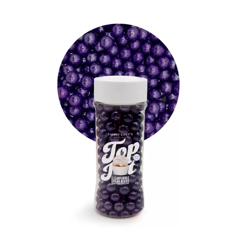 Elegant Edible Sugar Beads Topping Decoration 3.5oz - Purple Pearl Elegant Edible Sugar Beads Topping Decoration 3.5oz - Purple Pearl