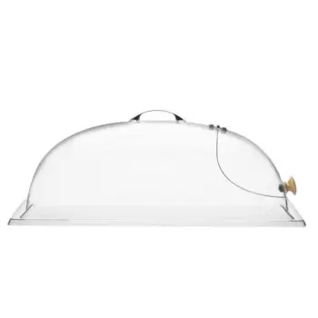 Cal-Mil Classic Clear Dome Display Cover With Single End Opening And Door - 12" x 20" x 7 1/2"