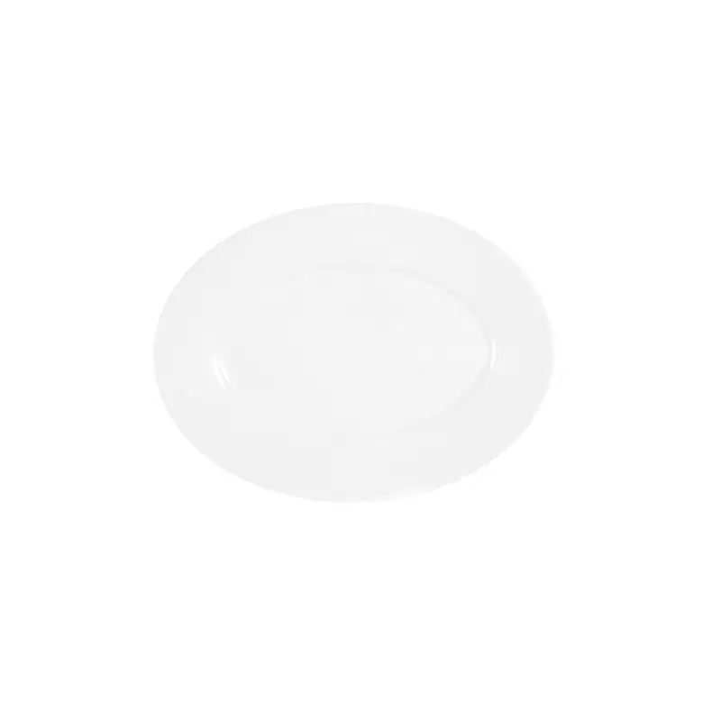 Cal-Mil Classic Rim White 12" x 9" Oval Melamine Platter Cal-Mil Classic Rim White 12" x 9" Oval Melamine Platter